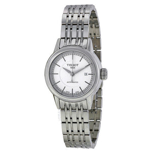 Tissot T Classic Carson Automatic White Dial Silver Steel Strap Watch For Women - T085.207.11.011.00