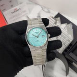 Tissot T137.407.11.091.01 PRX Powermatic 80 Men's Watch – Mint Green Dial & Silver Steel Strap