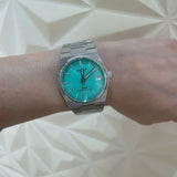 Tissot T137.207.11.091.01 PRX Powermatic 80 Men's Watch – Light Green Dial & Silver Steel Strap