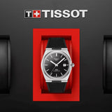 Tissot PRX Powermatic 80 Black Dial Black Rubber Strap Watch for Men - T137.407.17.051.00