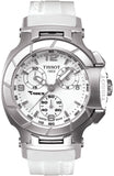 Tissot T048.217.17.017.00 T-Race Lady Chronograph Women's Watch – White Dial & White Rubber Strap