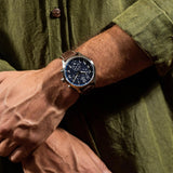 Tissot Chrono XL Vintage Blue Dial Brown Leather Strap Watch For Men - T116.617.16.042.00
