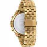 Tommy Hilfiger West Chronograph Quartz Black Dial Gold Steel Strap Watch For Men - 1791708