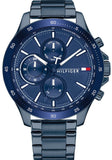 Tommy Hilfiger 1791720 Bank Quartz Men's Watch – Blue Dial & Blue Steel Strap