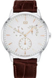 Tommy Hilfiger 1710389 Brad Chronograph Men's Watch – White Dial & Brown Leather Strap