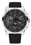 Tommy Hilfiger 1791563 Decker Quartz Men's Watch – Black Dial & Black Leather Strap