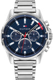 Tommy Hilfiger 1791788 Mason Quartz Men's Watch – Blue Dial & Silver Steel Bracelet