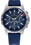 Tommy Hilfiger 1791791 Mason Men's Watch – Blue Dial & Blue Rubber Strap