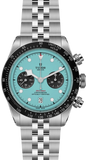 Tudor Black Bay Chrono Blue Dial Silver Steel Strap Watch for Men - M79360N-0024
