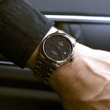 Tudor M91650-0002 1926 Automatic Men's Watch – Black Dial & Silver Steel Strap