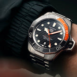 Tag Heuer Aquaracer Professional 1000 Superdiver Automatic Black Dial Silver Steel Strap Watch for Men - WBP5A8A.BF0619