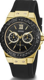 Guess W1053L7 Women's Watch – Black Dial & Black Rubber Strap