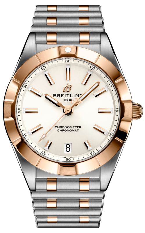 Breitling Chronomat 32 White Dial Two Tone Steel Strap Watch for Women - U77310101A1U1