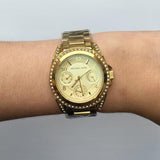 Michael Kors Blair Gold Dial Gold Steel Strap Watch for Women - MK5639