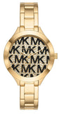 Michael Kors MK4659 Slim Runway Quartz Women's Watch – Gold Dial & Gold Steel Strap with Crystals