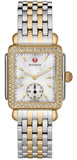 Michele Deco Silver Dial Two Tone Steel Strap Watch For Women - MWW06V000023