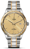 Tudor M12713-0007 Style Automatic Diamonds Men's Watch – Gold Dial & Two Tone Steel Strap
