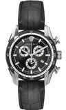 Versace VE2I00121 V-Ray Chronograph Quartz Men's Watch – Black Dial & Black Leather Strap