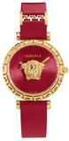 Versace VEDV00319 Palazzo Empire Greca Quartz Women's Watch – Red Dial & Red Leather Strap