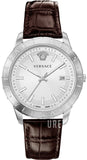 Versace VEBK00118 Univers Quartz Men's Watch – White Dial & Brown Leather Strap