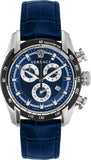 Versace VE2I00721 V-Ray Chronograph Quartz Men's Watch – Blue Dial & Blue Leather Strap