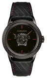 Versace VERD00218 Palazzo Empire Quartz Men's Watch – Black Dial & Black Leather Strap