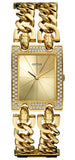 Guess W0072L1 MOD Heavy Metal Diamonds Women's Watch – Gold Dial & Gold Steel Strap