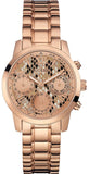 Guess W0448L9 Mini Sunrise Quartz Women's Watch – Rose Gold Dial & Rose Gold Steel Bracelet