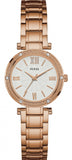 Guess W0767L3 Park Ave Quartz Women's Watch – White Dial & Rose Gold Steel Strap