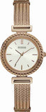 Guess W1152L3 Monroe Quartz Women's Watch – Silver Dial & Rose Gold Steel Strap