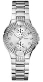Guess W12638L1 Mini Prism Diamonds Quartz Women's Watch – Silver Dial & Silver Steel Bracelet