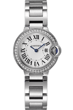Cartier Ballon Bleu de Cartier Women's Watch W4BB0015 with Diamond White Dial & Silver Steel Strap