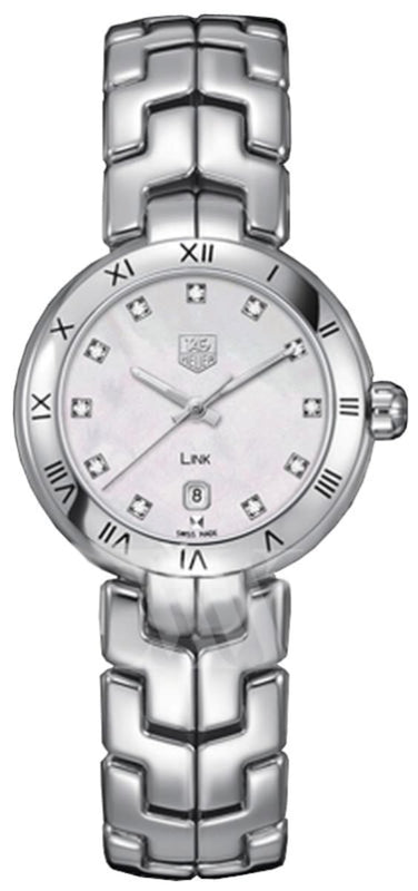 Tag Heuer Link Diamonds Mother of Pearl Dial Silver Steel Strap Watch for Women - WAT1417.BA0954