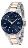 Maserati R8853140003 SFIDA Quartz 44mm Men’s Watch – Blue Dial & Stainless Steel Strap