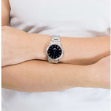 Daniel Wellington DW00100204 Iconic Link Women’s Watch – Black Dial with Silver Steel Bracelet