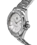 Tag Heuer Aquaracer Quartz White Dial Silver Steel Strap Watch for Men - WAY1111.BA0928
