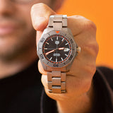 Tag Heuer Aquaracer Calibre 5 Bamford Limited Edition Black Dial Grey Steel Strap Watch for Men - WAY208C.FC6383