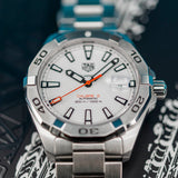 Tag Heuer Aquaracer Automatic Men's Watch WBD2111.BA0928 – White Dial with Silver Steel Strap