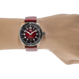 Tag Heuer Autavia Calibre 5 Chinese New Year Maroon Dial Maroon Leather Strap Watch for Men - WBE5193.FC8300