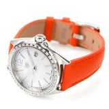 Tag Heuer Formula 1 Quartz Diamonds Mother of Pearl Dial Orange Leather Strap Watch for Women - WBJ131A.FC8250