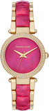 Michael Kors MK6490 Parker Quartz Women's Watch – Pink Mother of Pearl Dial & Two-Tone Steel Bracelet