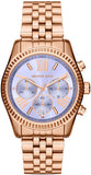 Michael Kors MK6207 Lexington Women's Watch – Purple Dial & Rose Gold Steel Strap