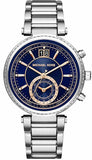Michael Kors MK6224 Sawyer Quartz Women's Watch – Navy Blue Dial & Silver Steel Bracelet