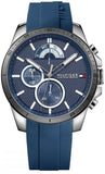 Tommy Hilfiger 1791350 Decker Quartz Men's Watch – Blue Dial & Blue Rubber Strap