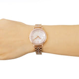 Michael Kors Cinthia Mother of Pearl Rose Gold Dial Rose Gold Steel Strap Watch for Women - MK3643