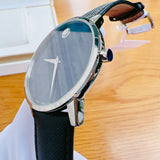 Movado 0607197 Museum Classic Men's Watch – Blue Dial & Black Leather Strap