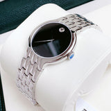 Movado 0606337 Classic Quartz Men's Watch – Black Dial & Silver Steel Strap