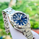 Tag Heuer Aquaracer Automatic Men's Watch WBD2112.BA0928 – Blue Dial with Silver Steel Strap