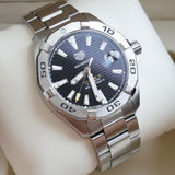 Tag Heuer Aquaracer Automatic Calibre 5 Men's Watch WBD2110.BA0928 – Black Dial with Silver Steel Strap