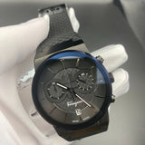 Salvatore Ferragamo Sapphire Black Dial Black Rubber Strap Watch for Men - SFHP00320